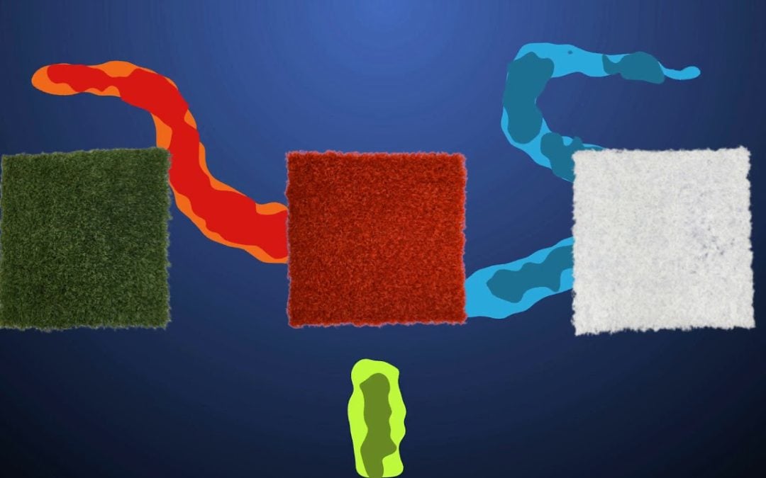 Artificial Grass in Red and White!