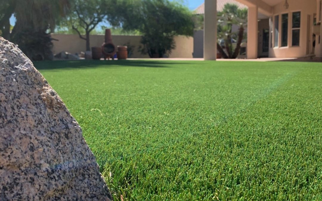 What types of yarn are in our artificial grass rolls?